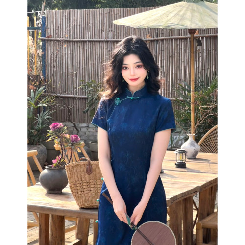 故双栖新中式改良旗袍裙女小个子