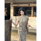 古法全开禁气质旗袍女改良年轻款 新中式 日常可穿 隐云涧 故双栖