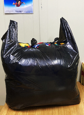 黑色塑料袋 搬家袋 除螨手提袋特大号服装打包袋 加大加厚垃圾袋