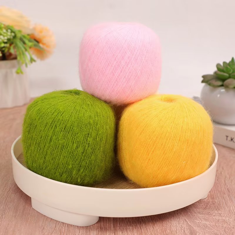 康程细线真丝马海毛渐变桑蚕丝