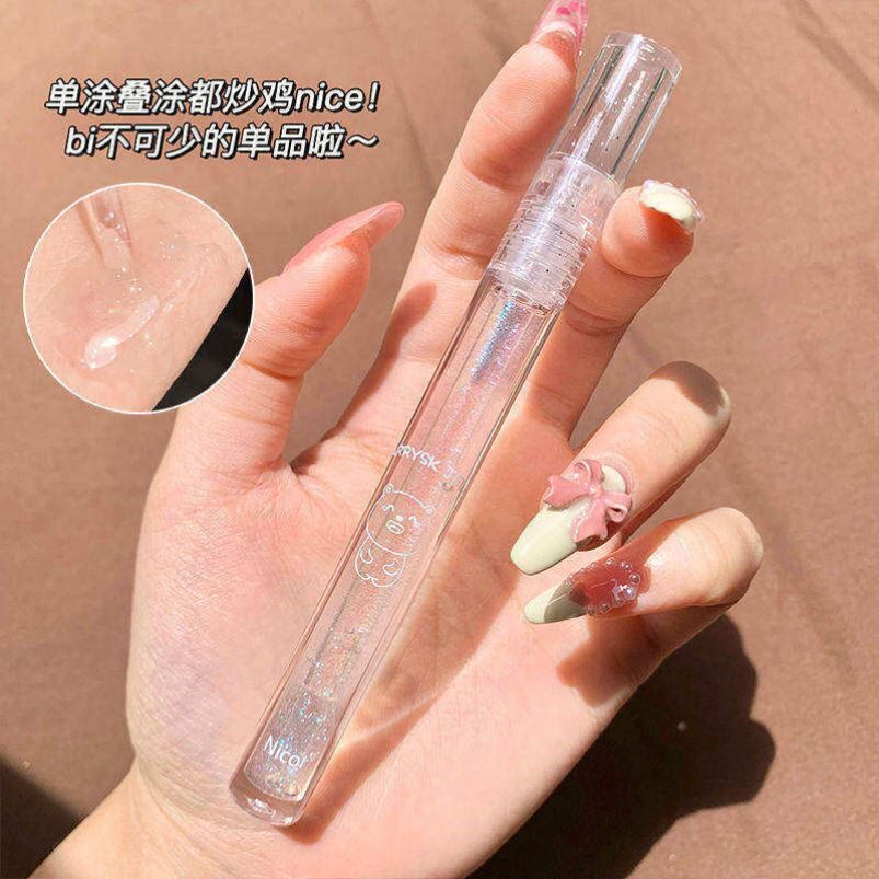 口红唇釉透明唇蜜保湿唇油玻璃唇晶晶超闪嘟嘟唇镜面亮油嘴唇水光