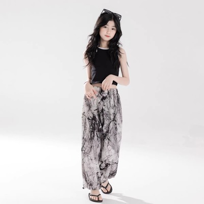 女童冰丝薄款夏季防蚊裤大童长裤