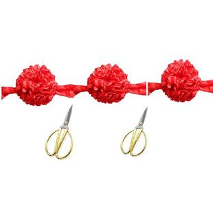 剪彩套装开工仪式剪彩彩带开业剪彩花球大红剪裁剪彩仪式道具喜庆