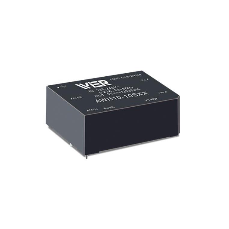 微尔WlER AC-DC 15V 模块电源 小型SIP封装 AWH10-10S05