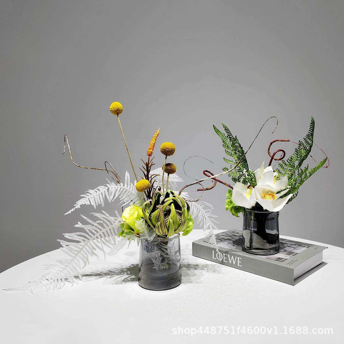 现代轻奢仿真花艺摆件售楼处洽谈桌样板间茶几卫生间洗手台装饰品,乐器/吉他/钢琴/配件,其它乐器配件,淘宝优惠券,粉丝福利购,淘宝优惠卷