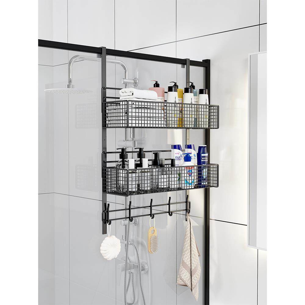 浴室置物架免打孔沐浴房挂架挂篮卫生间洗澡玻璃门门后毛巾收纳架,手表,配件,淘宝优惠券,粉丝福利购,淘宝优惠卷