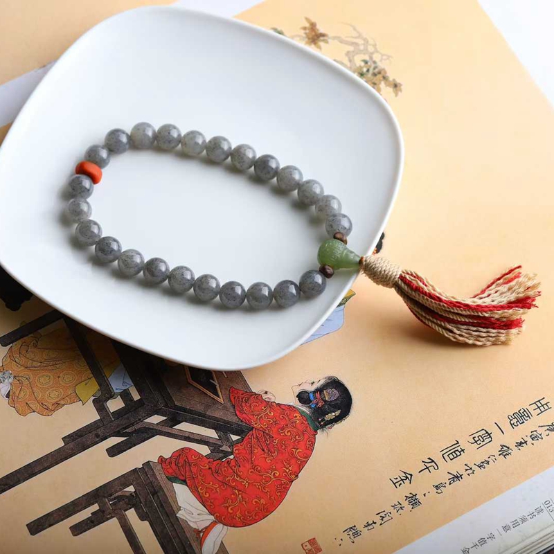 天然新疆和田玉玉器工厂店青花老料珠圆玉润玉石手持手把件简约款