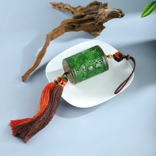 天然新疆和田玉玉器工厂店俄料碧玉糖料老料玉石莲花鱼香薰盒挂件