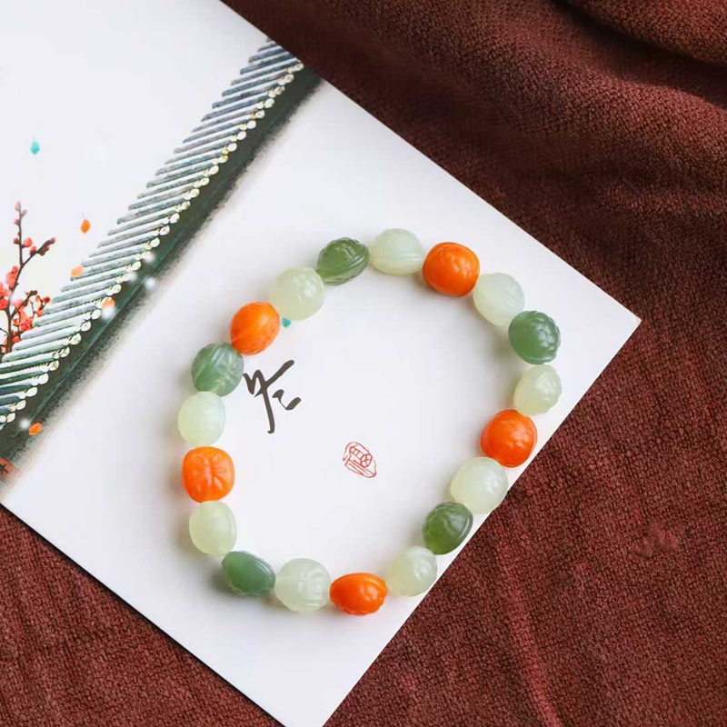 天然新疆和田玉玉器工厂店青海料晴水色湖水绿黄玉龟壳手串手链