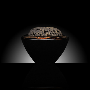 饰摆件香云韵 donguan冬官福州脱胎漆器铜胆香炉香插客厅家用装