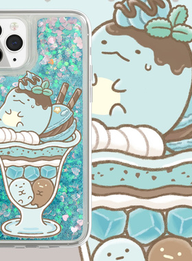 ins冰淇淋卡通恐龙适用三星s24ultra手机壳s23+/s20fe/s10可爱note9流沙a05s男女a13/a24全包a35防摔a52s/a71