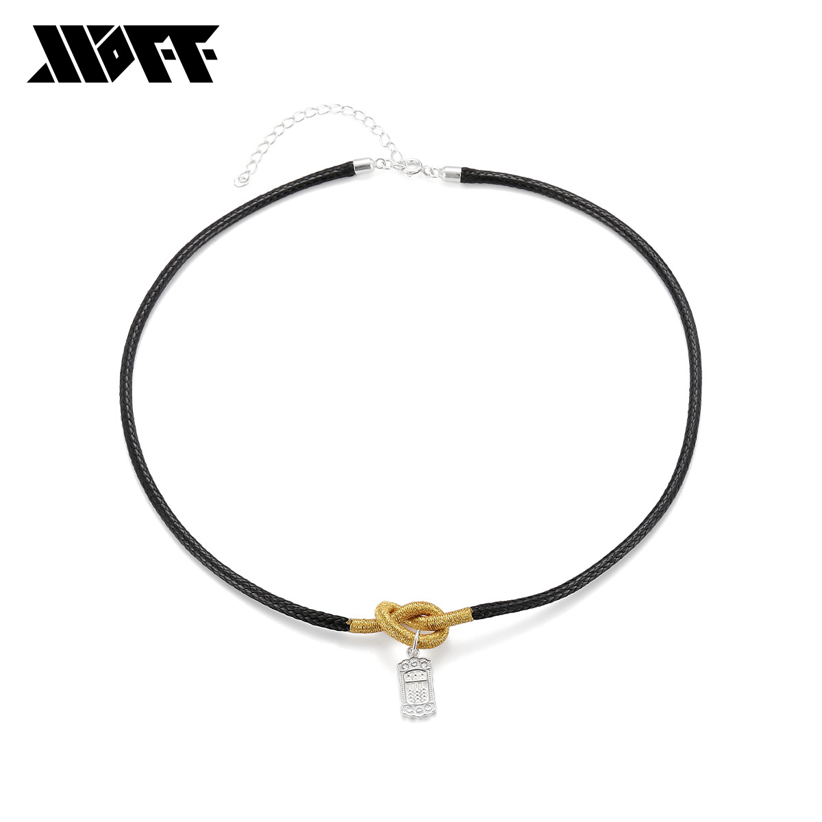 XXOFF925银如意算盘吊坠情侣项链