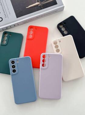 适用SAMSUNG三星S24 S22 S23 S21 ULTRA精孔M55磨砂TPU直边A53 A52 A31保护套note20 10硅胶手机壳CASE COVER