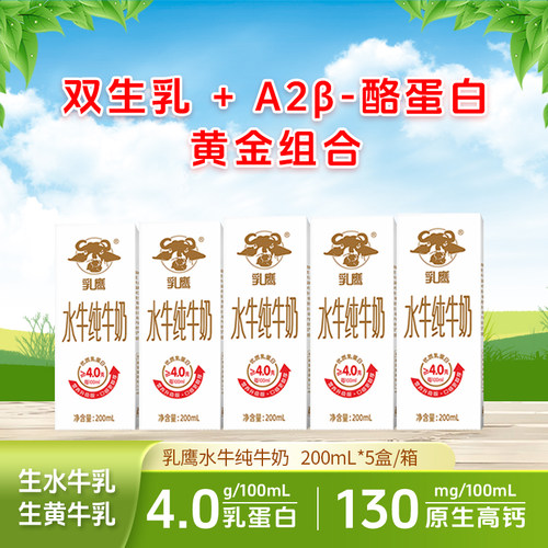乳鹰纯牛奶学生儿童早餐奶200ml