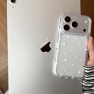 满屏韩系小星星适用于苹果手机壳可爱简约透明iPhone17/16PROMax/14创意13/12高透软壳