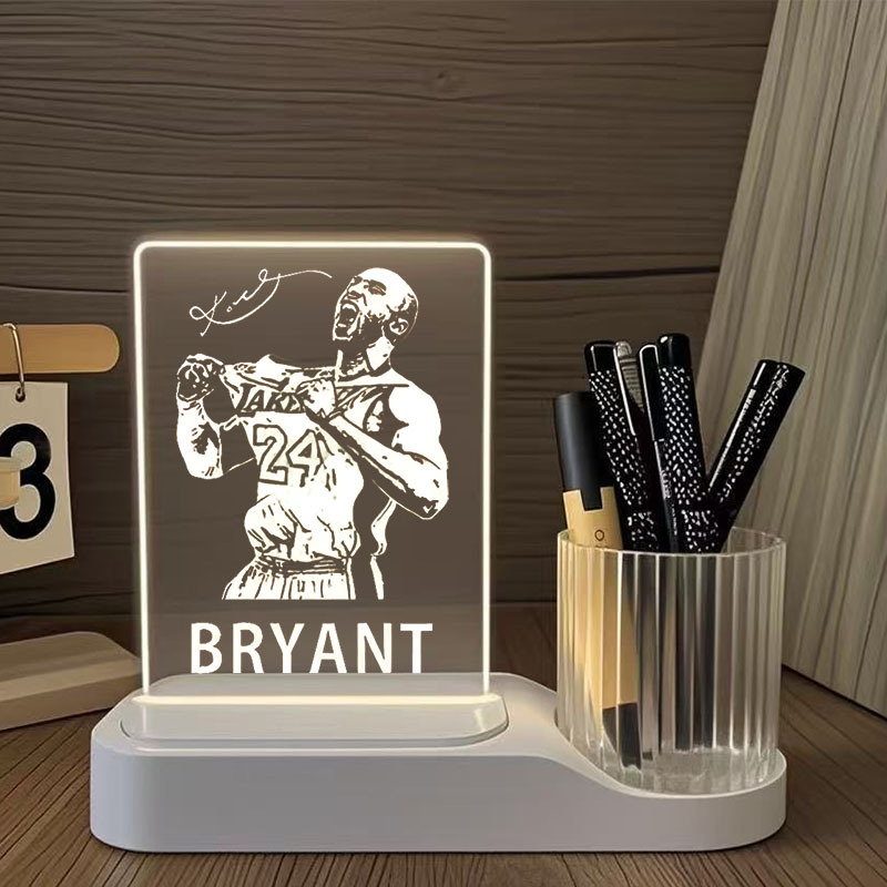 科比哈登库里罗斯篮球NBA相框小夜灯摆件送男生刻字实用生日礼物