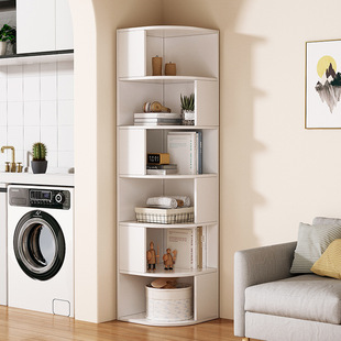 角柜轻奢高级感转角置物架书架落地简易小型家用客厅转角书柜卧室