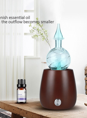 厂家批发 实木精油扩香仪空气冷喷扩香仪aroma diffuser 玻璃桌面