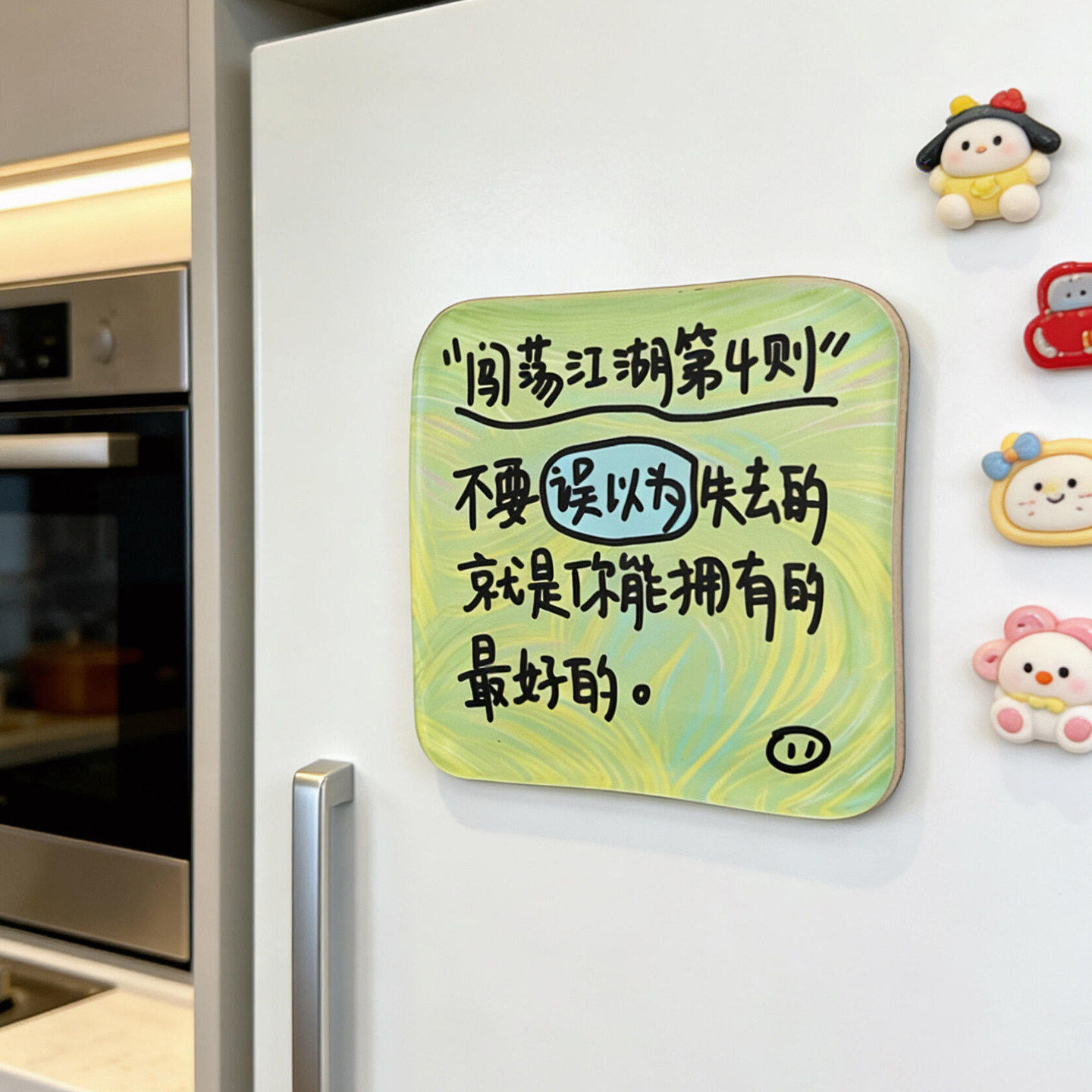【当代年轻人自律标语】文字冰箱贴磁吸留言贴亚克力装饰创意摆件