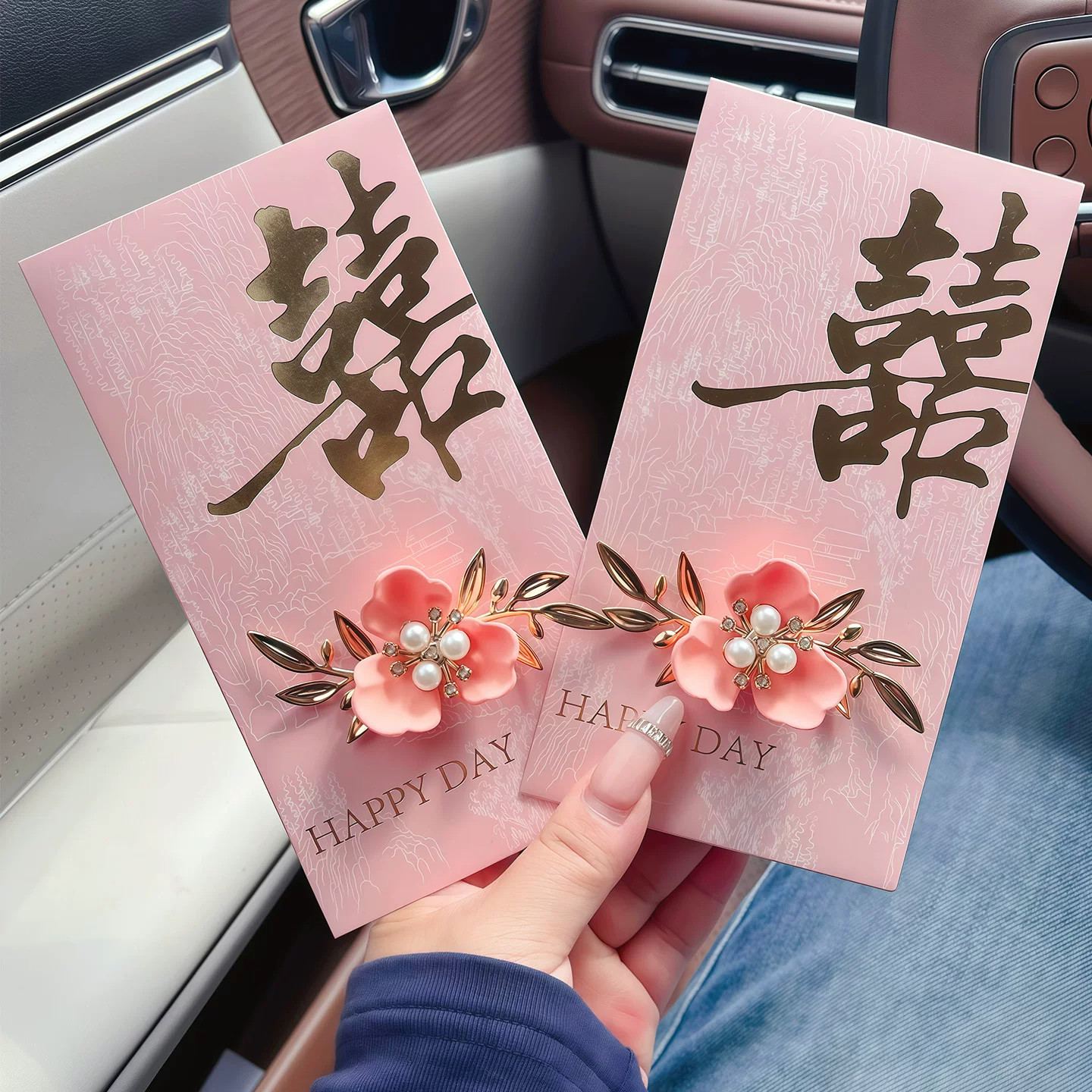 粉色烫金喜字新婚红包结婚随份子送闺蜜姐妹利是封高档改口礼金袋