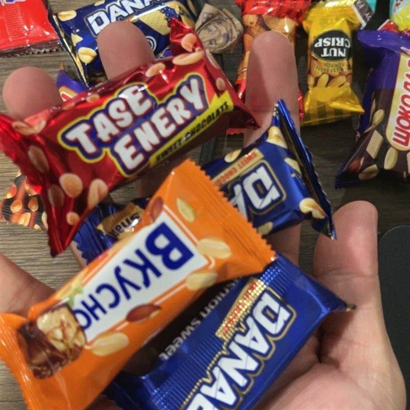 俄罗斯糖果混合散装紫皮糖进口零食喜糖巧克力结婚礼品年货糖果