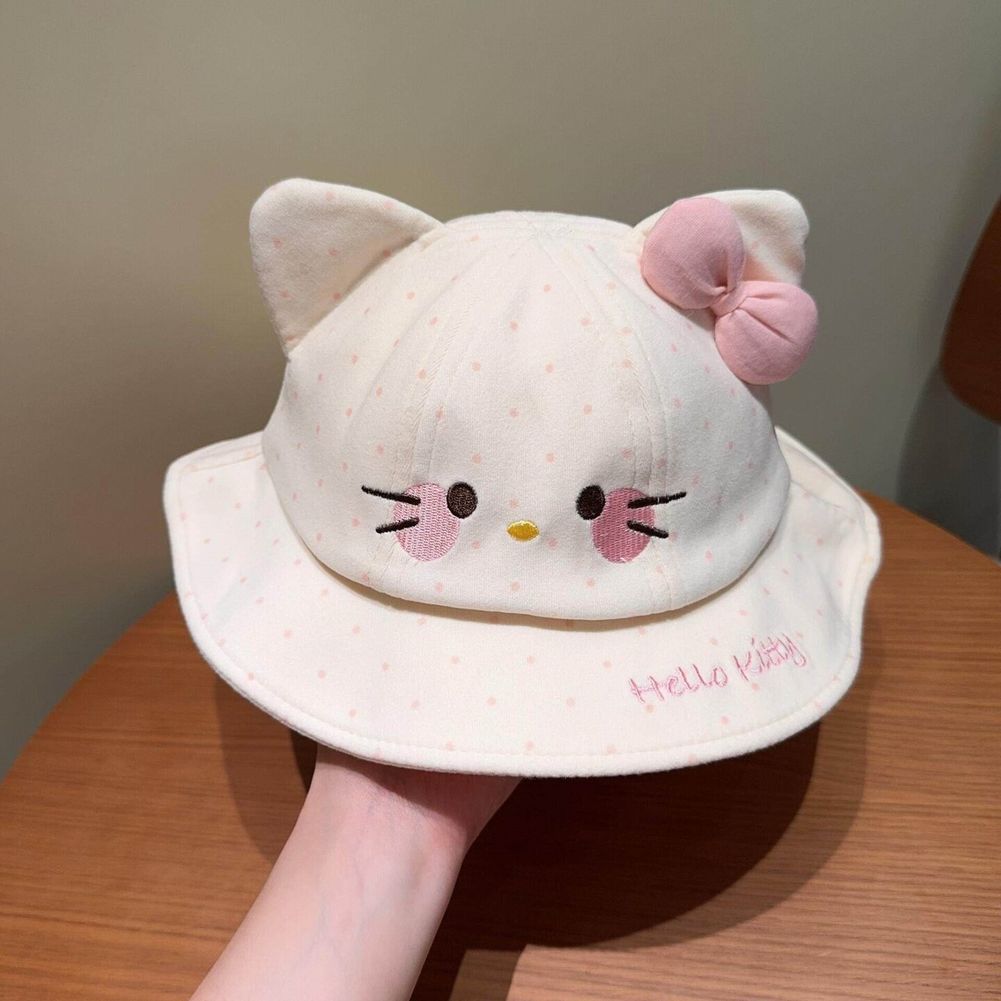 小猫渔夫帽巨好看的宝宝帽子春款小月龄婴儿遮阳防晒帽薄款盆帽