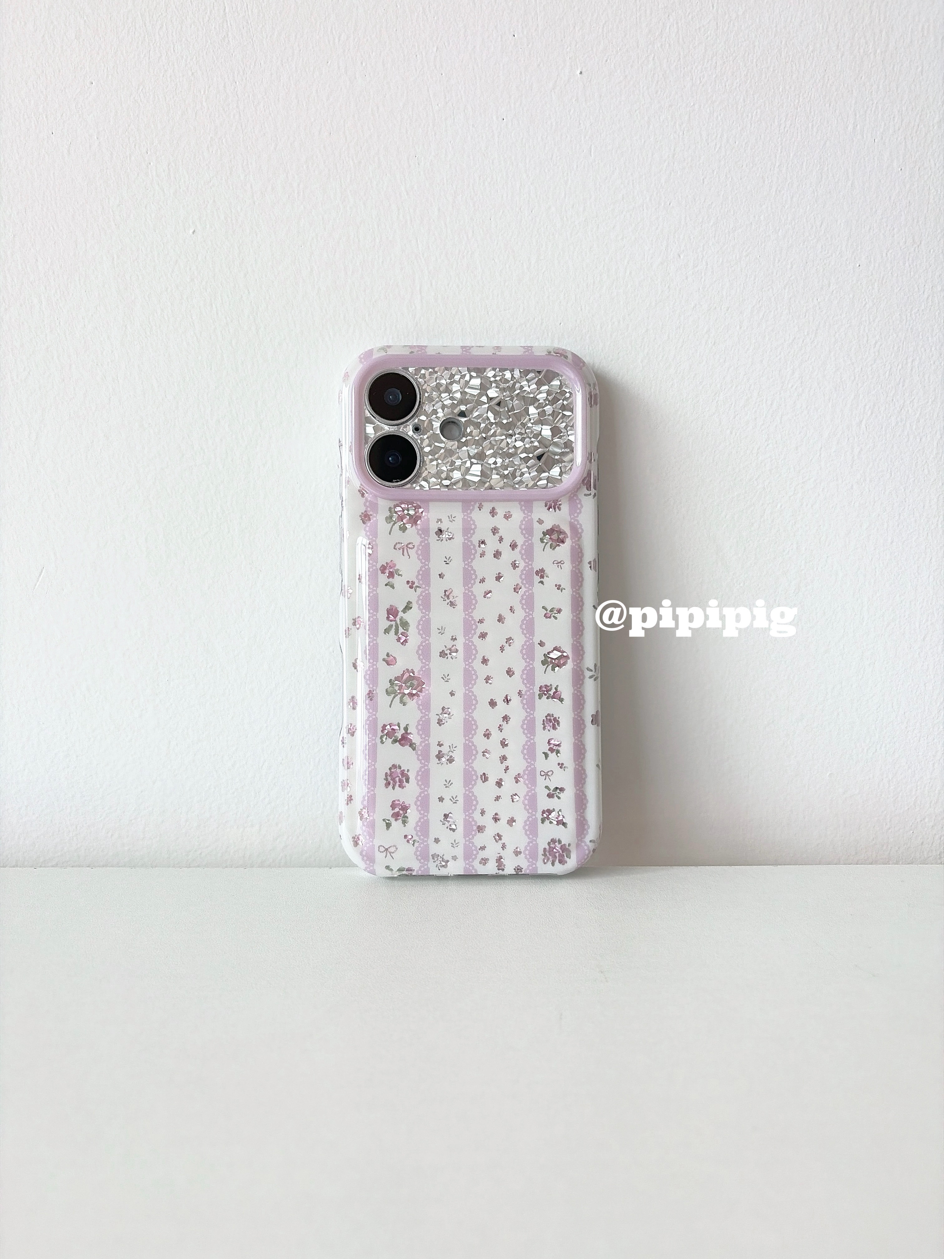 Pipipig紫色蕾丝花朵ins韩风网红同款适用于苹果18ProMax手机壳iPhone17可爱卡通16Pro小众15少女心清新温柔