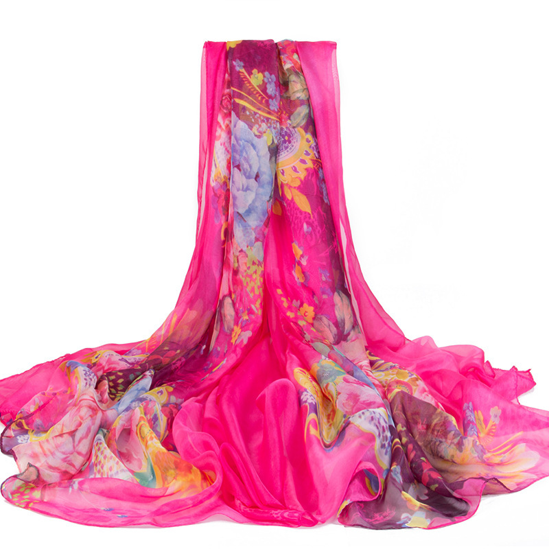 超大新款丝巾女夏季海边防晒披肩围巾两用长沙滩巾百搭海滩纱巾