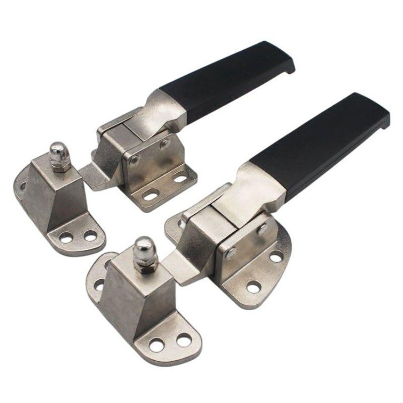 不锈钢把手黑色拉扣锁蒸饭柜门扣