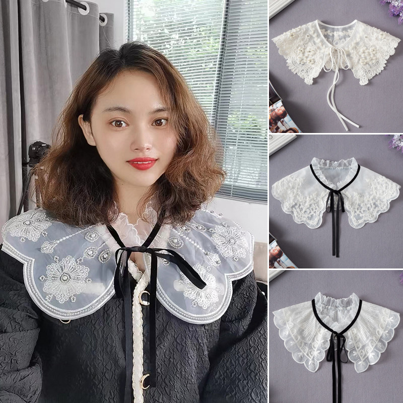 春夏配裙装饰披肩假领子女服装搭配领子毛衣卫衣装饰衣领