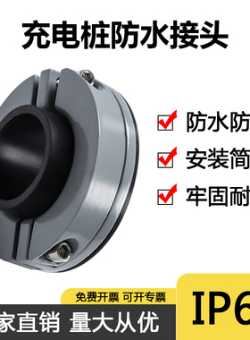 新能源PE光纤法兰头电缆防水接头充电桩充电枪线缆固定防护葛兰头