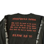 高街长袖 240g T恤 Black metal破洞重磅美式 Vintage 90s