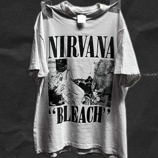 Nirvana 涅槃乐队Bleach漂白专辑摇滚朋克穿搭Punk outfits短袖T