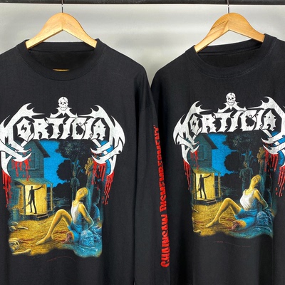 240g！Mortician封面Chainsaw Dismemberment vintage长袖T恤