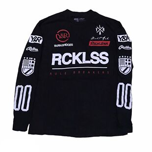 重磅270克！厚重感！美式潮牌宽松套头长袖T恤男女打底衫加大码