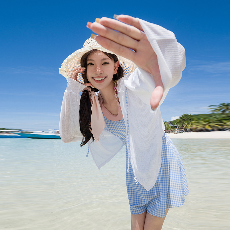 大码泳衣女2025新款罩衫高级感遮肉显瘦微胖mm大胸聚拢温泉小清新