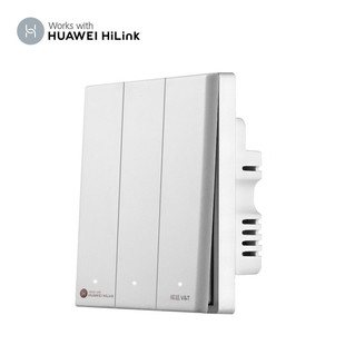 银色三键零火 适用于华为HiLink智能开关墙壁面板威廷小艺 免网关