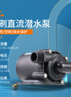 ZKSJ中科世纪水泵热水暖气循环泵12V/24V耐酸碱无刷直流水泵DC55F