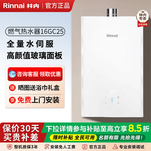 林内进口水伺服恒温16升强排式