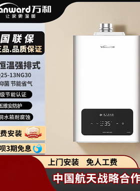 万和燃气热水器13NG30/16NG30/13NG26智能恒温强排式13/16L天然气