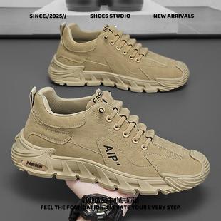 福建晋江和成鞋业春季新款劳保男鞋男士休闲工装板鞋厚底防滑开车