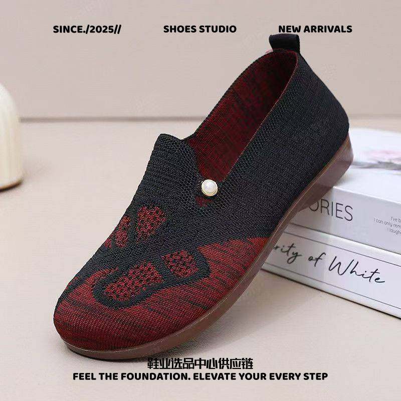 福建晋江男款鞋子鞋子女夏季百搭女鞋一脚蹬妈妈鞋民族风透气软底,女鞋,网面鞋,淘宝优惠券,粉丝福利购,淘宝优惠卷