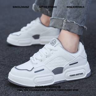 晋江雅望鞋业男鞋夏季透气新款网面青少年学生休闲板鞋男厚底增高