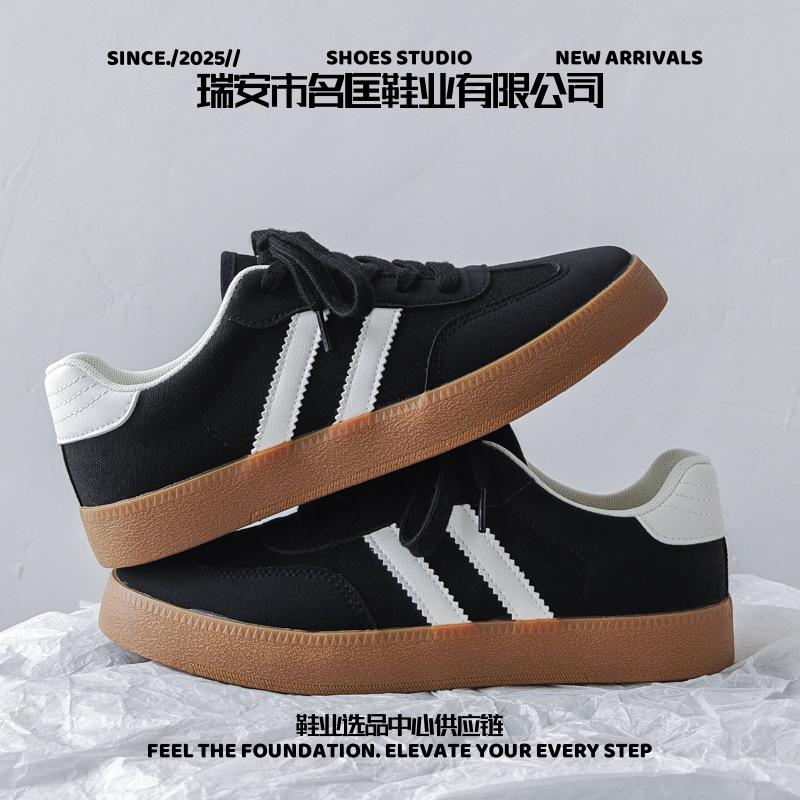 瑞安市名匡鞋业有限公司春季透气帆布鞋男新款休闲德训鞋平底男鞋