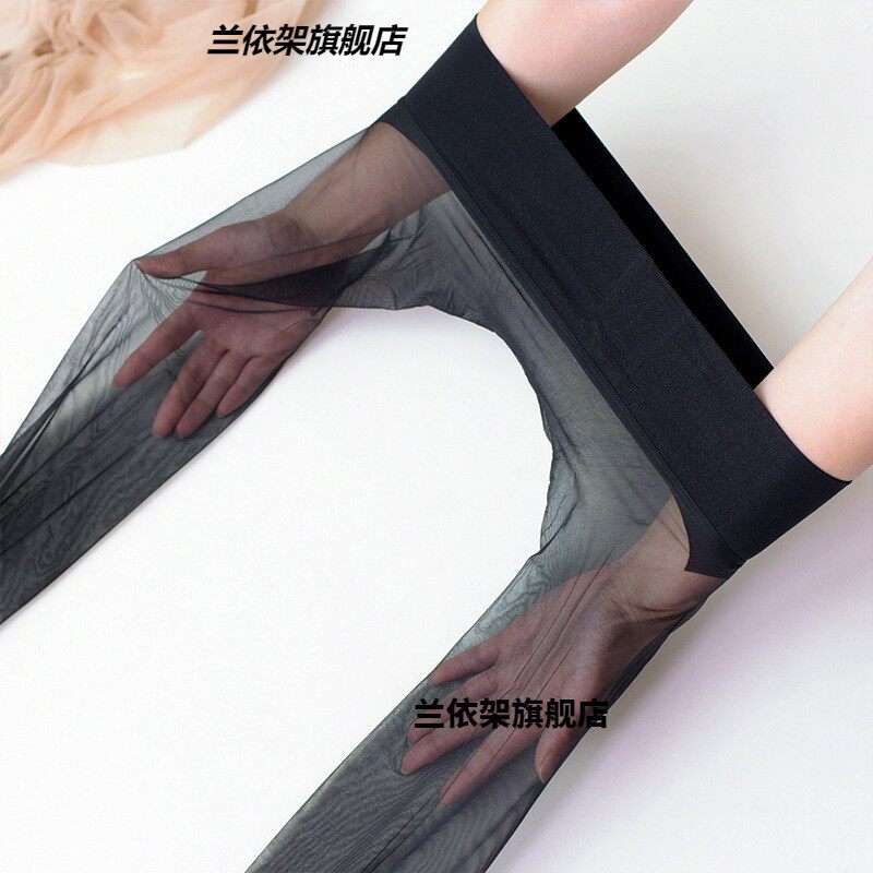 连体袜渔网袜中网无缝天衣无缝无裆配饰黑肉肤灰色