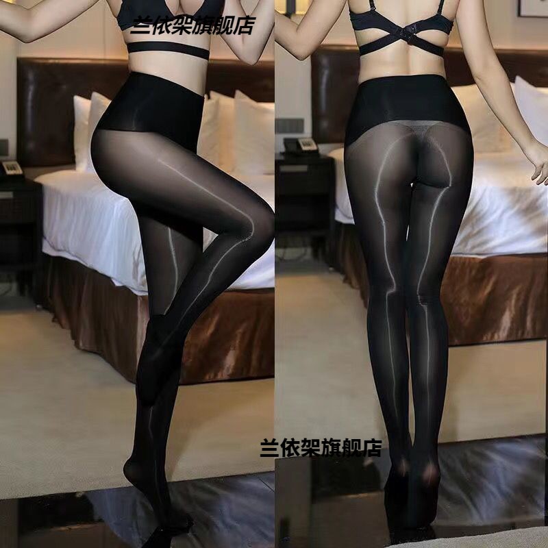 8d360度无缝马油裤油光丝袜高腰显瘦超薄无痕闪光连裤袜油亮