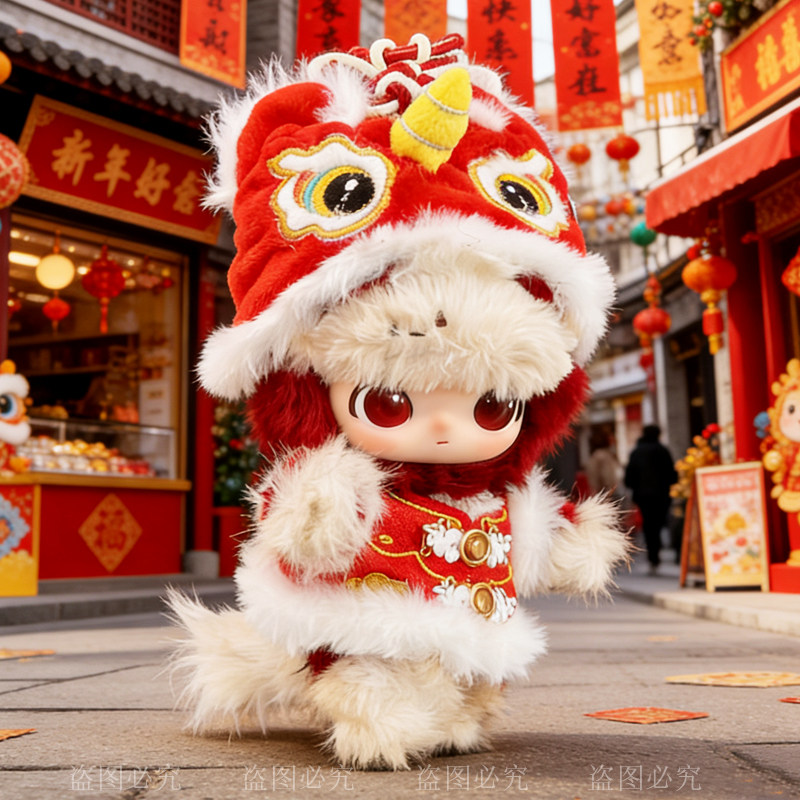 马力全开盲盒系列公仔新年醒狮套装通关马玩偶换装搪胶公仔衣服,模玩/动漫/周边/娃圈三坑/桌游,潮玩娃衣,淘宝优惠券,粉丝福利购,淘宝优惠卷