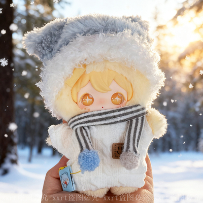 可爱兔闪闪冬季毛绒帽子围巾