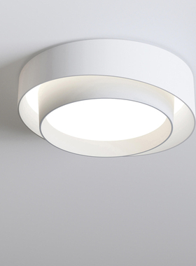 CHUYI全光谱设计师卧室吸顶灯蛋糕白色艺术创意OFU圆形客厅书房灯