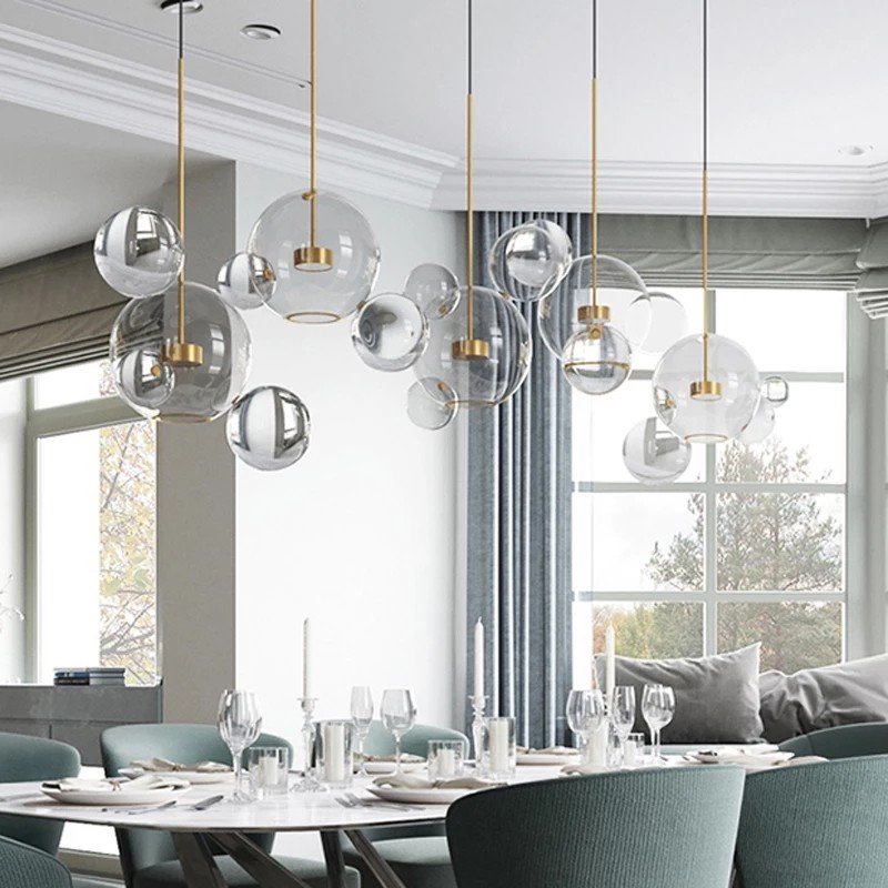 意大利Bolle泡泡球餐厅吊灯现代轻奢客厅酒店吧台米奇透明玻璃灯,家装灯饰光源,餐厅吊灯,淘宝优惠券,粉丝福利购,淘宝优惠卷
